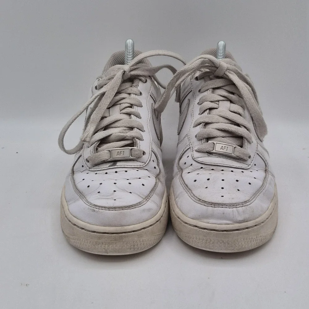 Nike Air Force 1 Shoes Womens Size 8 White Leather Low Top Sneakers DD8959-100